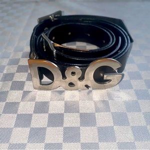 D&G black leather women belt. Small/medium